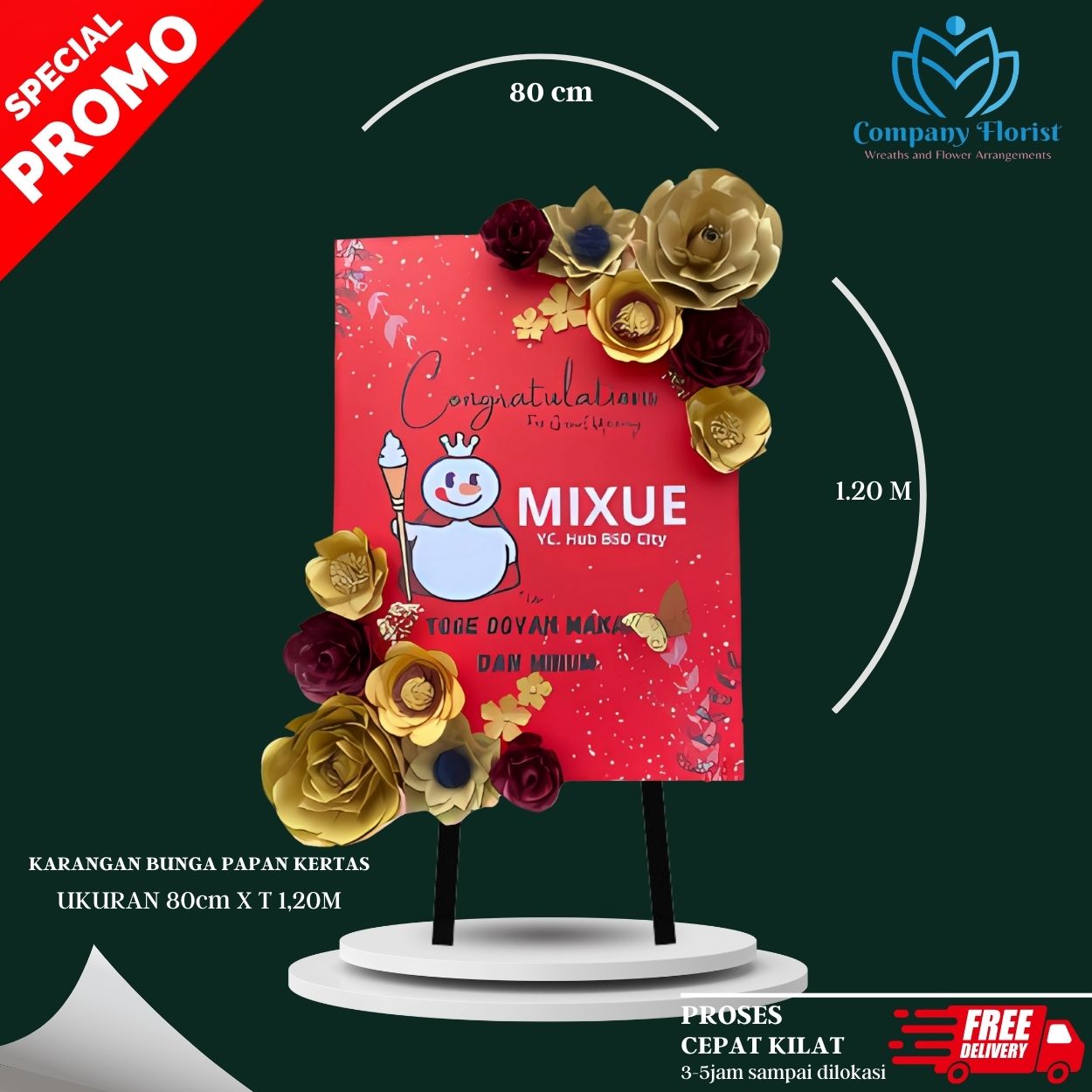 Papan Bunga Kertas Grand Opening Jakarta – Company Florist